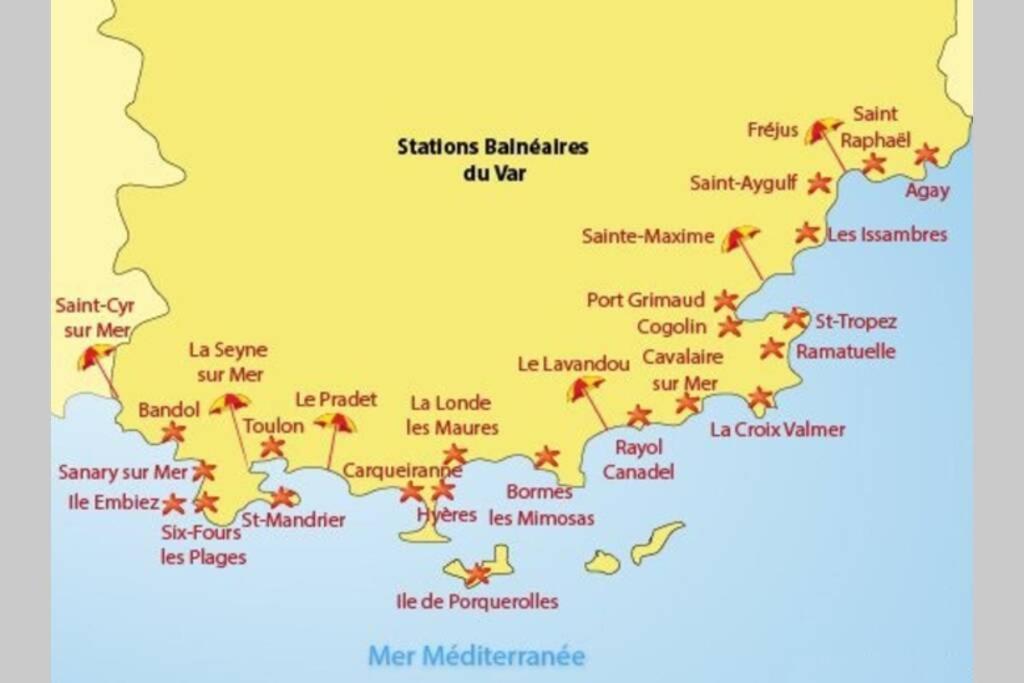Superbe T2 Lumineux 3*** 10 Mn A Pied De La Plage Apartman Le Pradet Kültér fotó